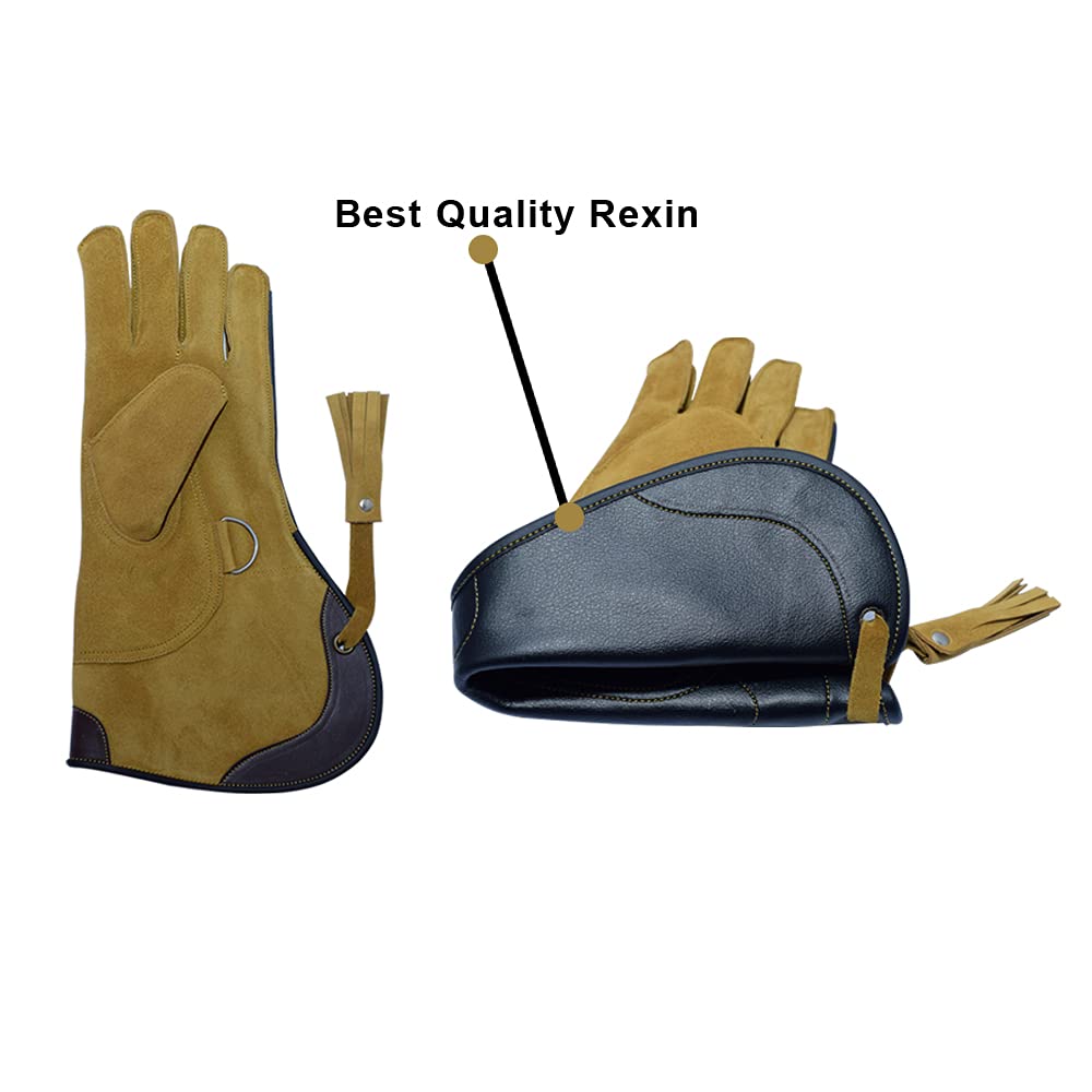 Falconry Hawk Eagle Gloves a Camel-Brown Unique Soft Cow